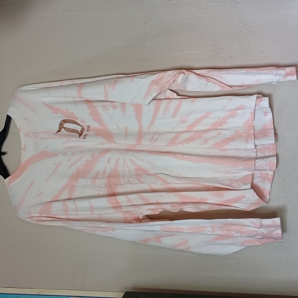 Disney Tops - Disneyland Spirit Jersey Tye Dye Pink Gold Long Sleeve Cotton XXL